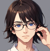 Profile picture showing an manga-style face with glasses